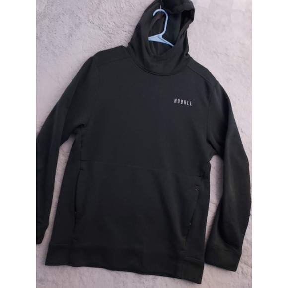 Nobull Hoodie Womens Large Zipped Pockets Performance Stretch Dark Gray Scuba L - Picture 1 of 8